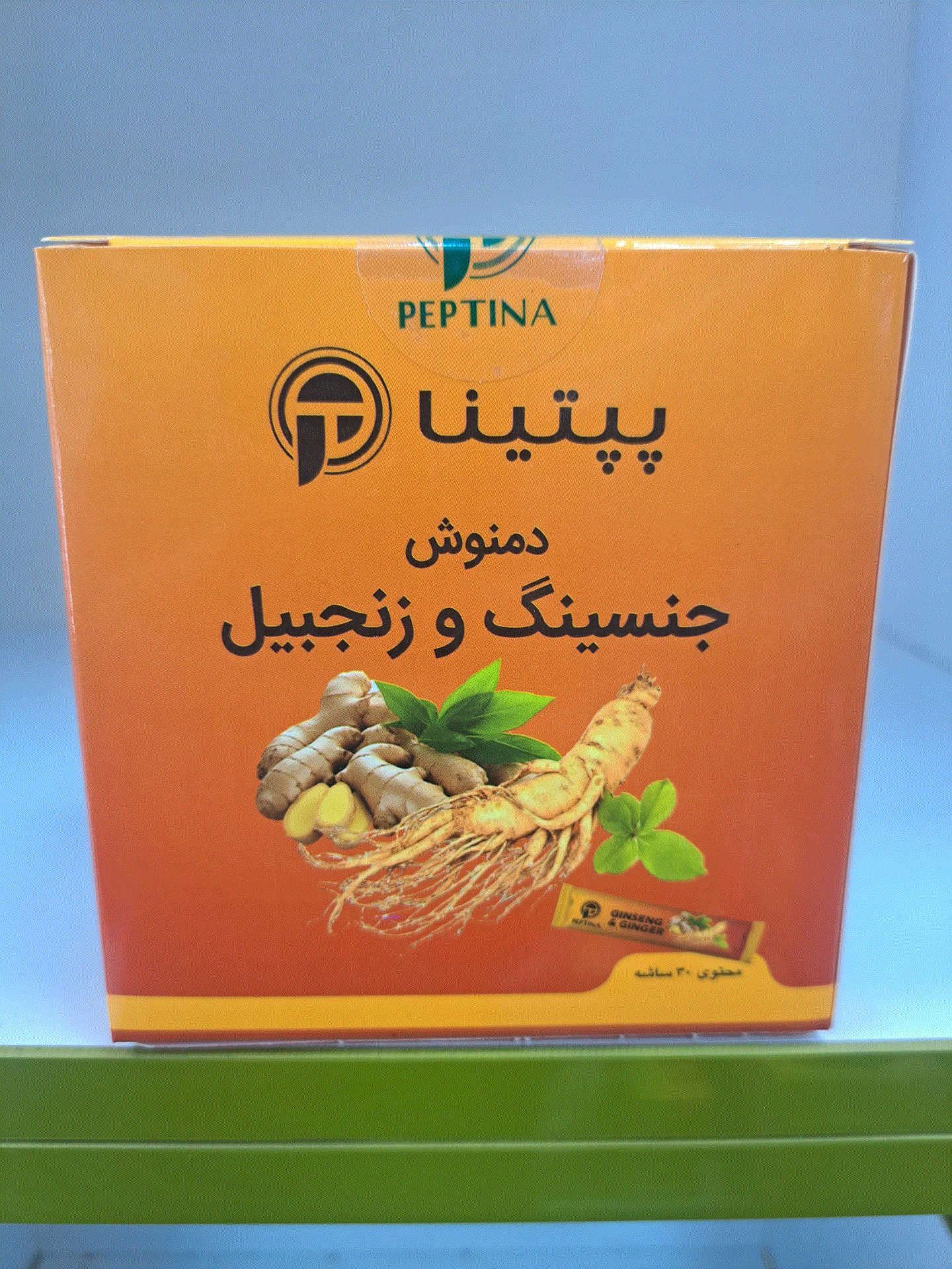 دمنوش جنسینگ و زنجبیل ساشه ای 30 تایی